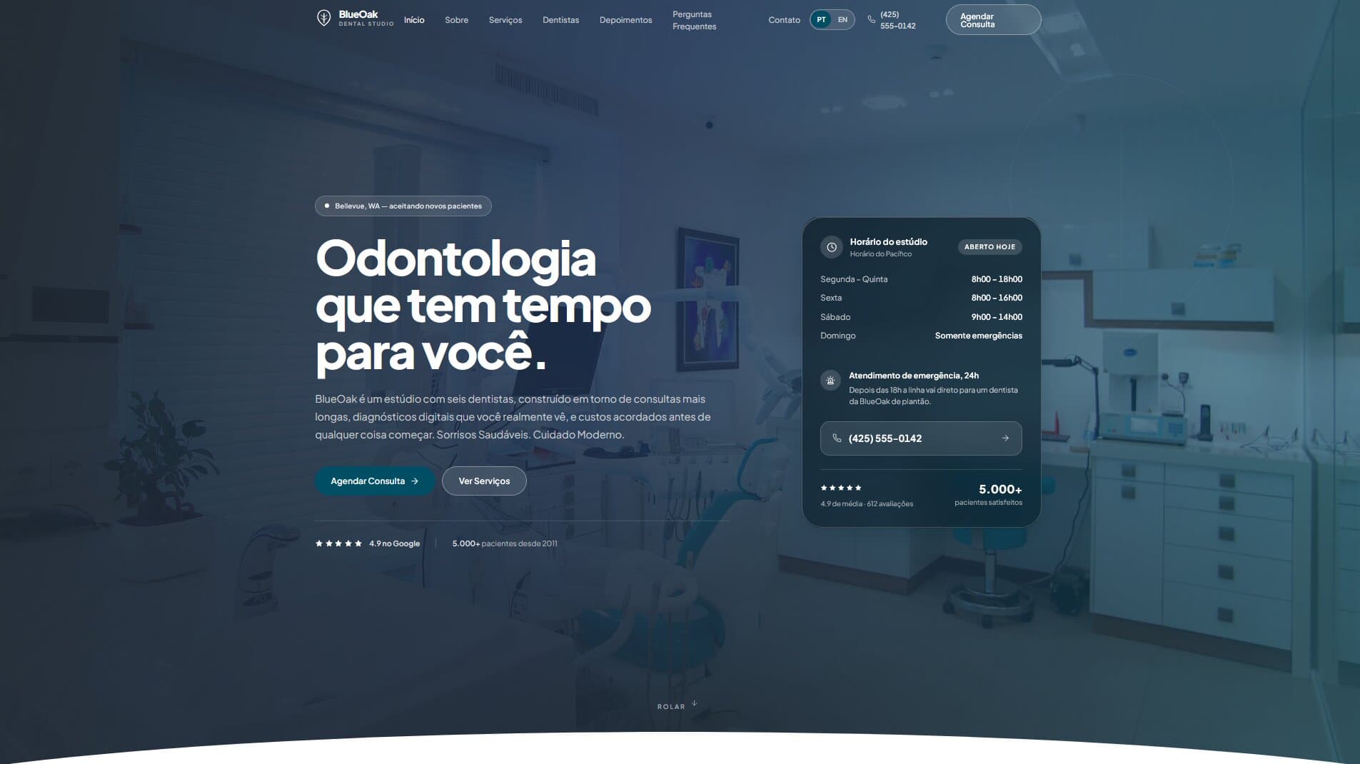 BlueOak Dental Studio — landing page