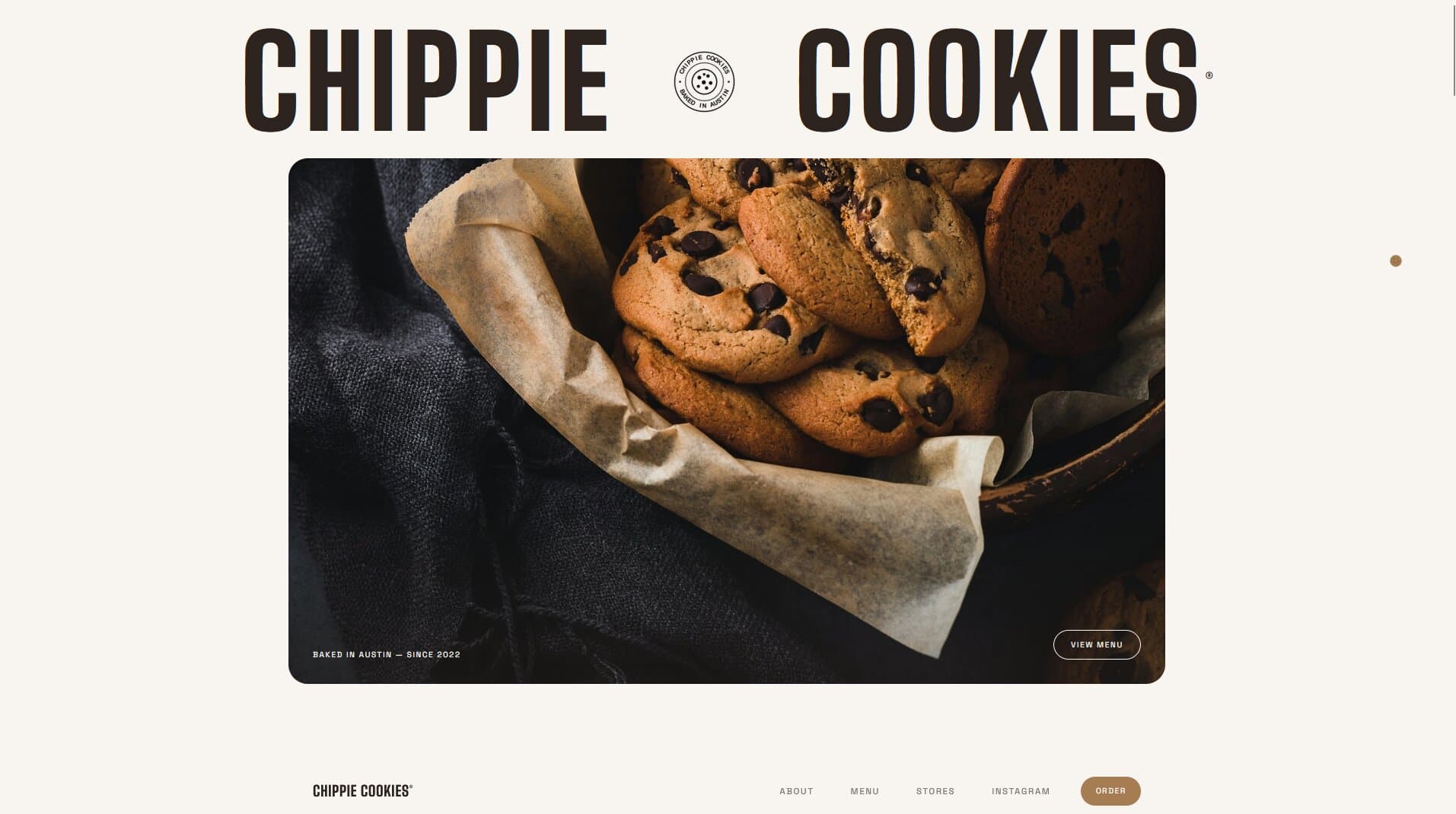 Chippie Cookies — landing page