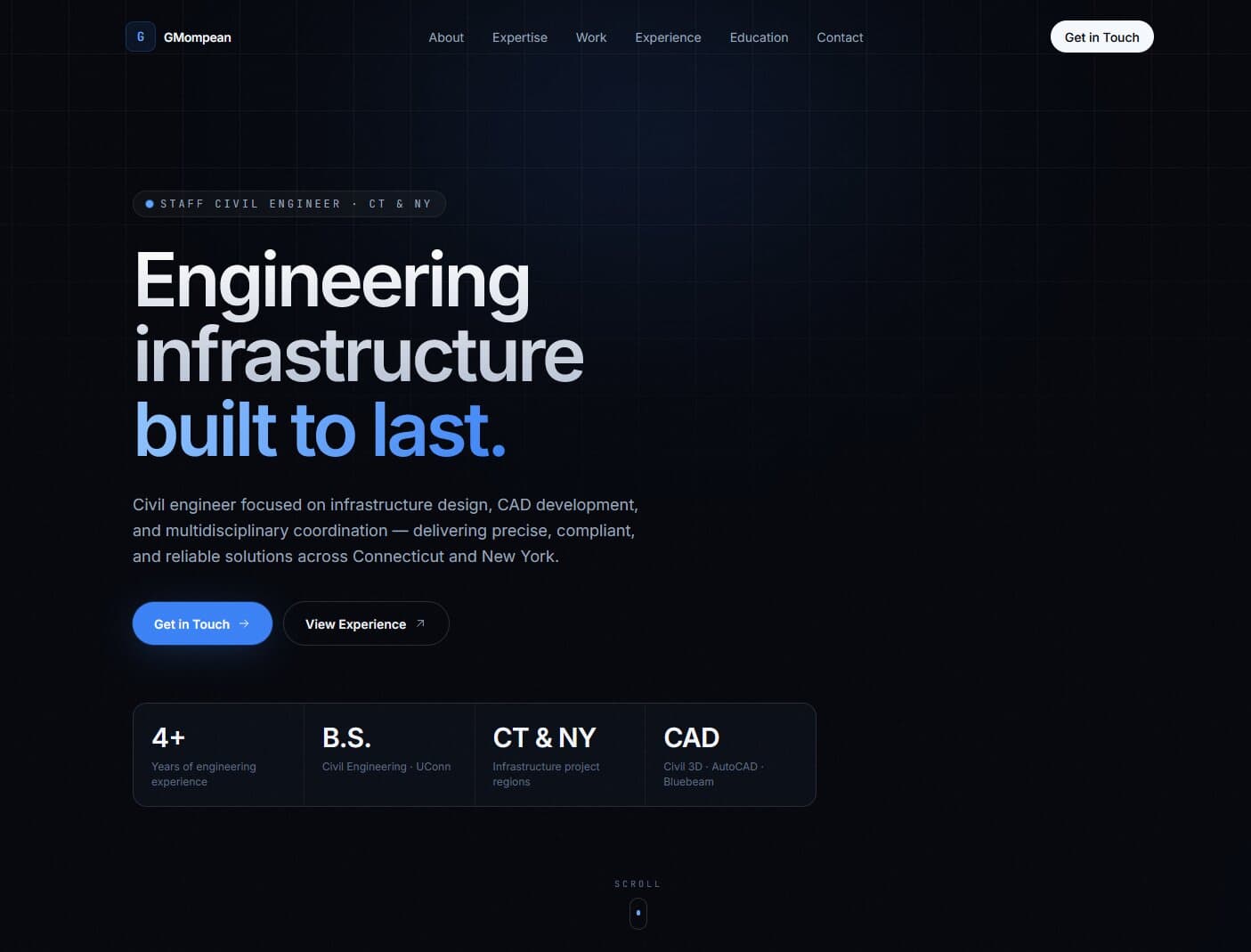 GMompean Engineer — landing page
