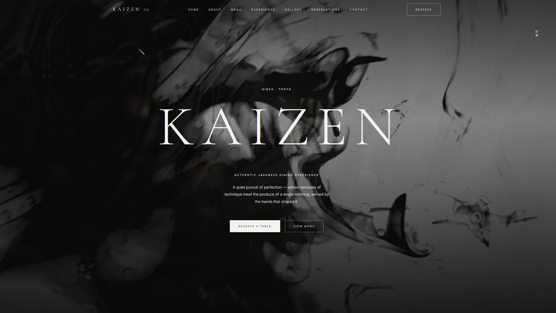 KAIZEN — landing page